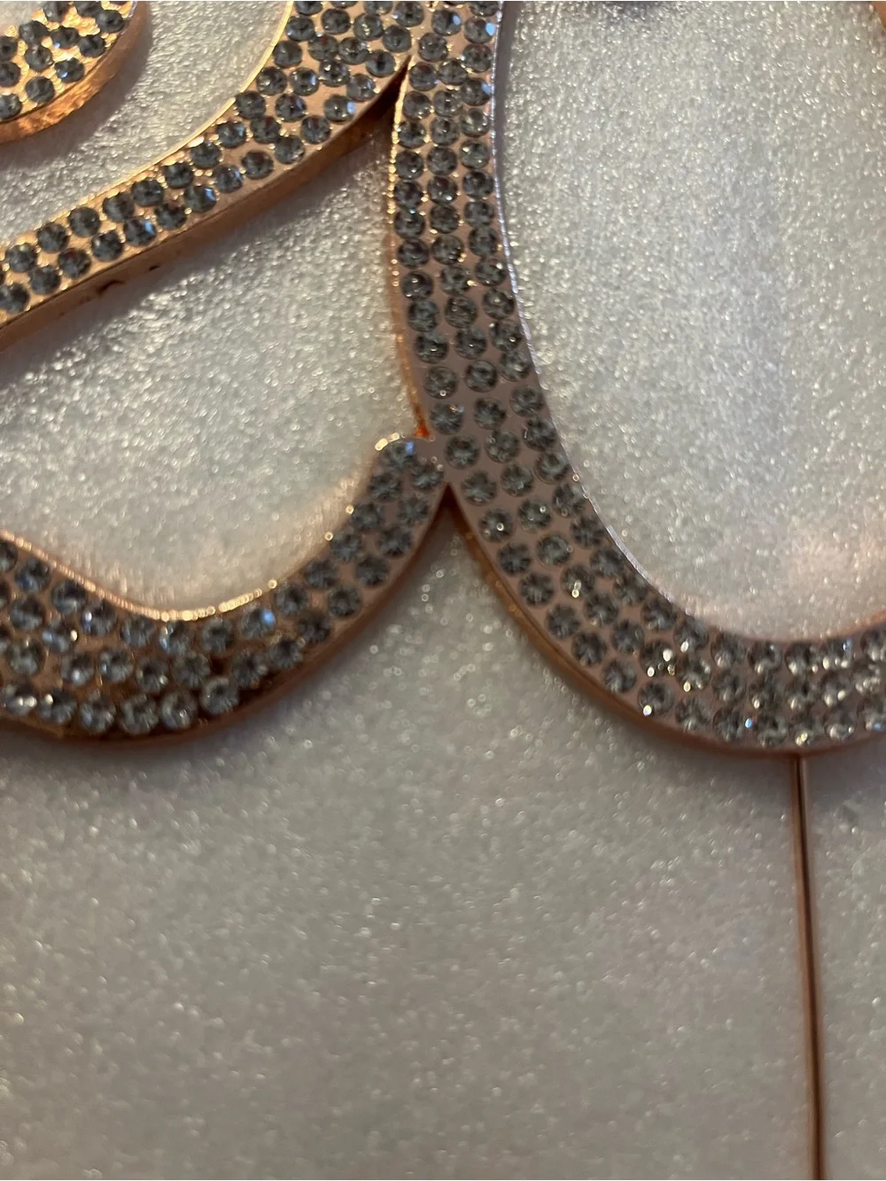 Rhinestone Number 20 Cake Topper in Rose Gold